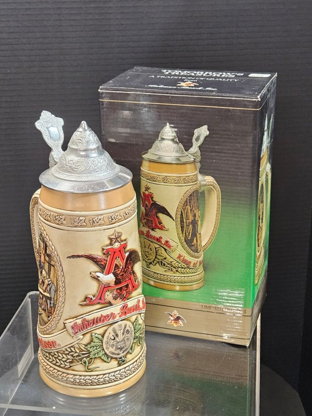 Anheuser-Busch Limited Edition Beer Stein C Series 20112 Ceramic Pewter Lid